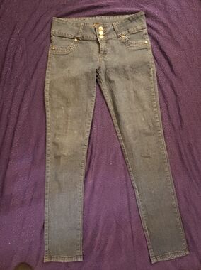 Authentic 80s Vintage High-Waisted Jeans with Gold Hardware VTG Size 13/14 (4/5)